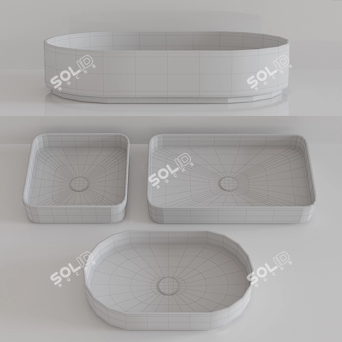 Olympia SMASH Washbasin Set 3D model image 4