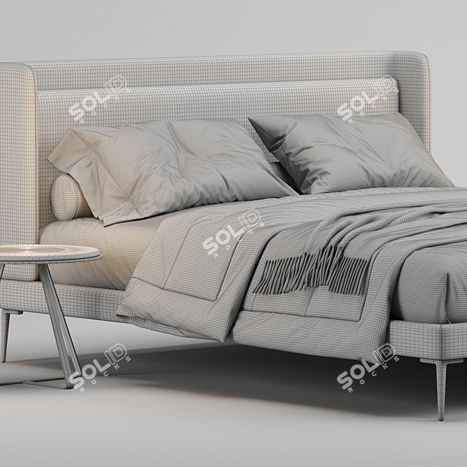 Modern Minimalist BoConcept Austin Bed 3D model image 4