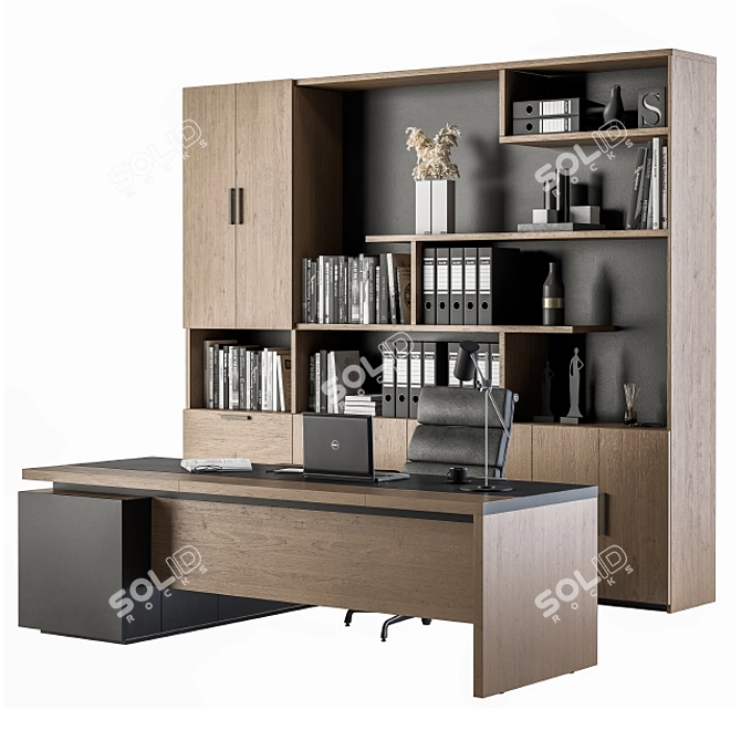 Executive Office Furniture Set 3D model image 2