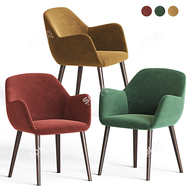 Kesy Dining Armchair: Sleek Design, High Quality 3D model image 1