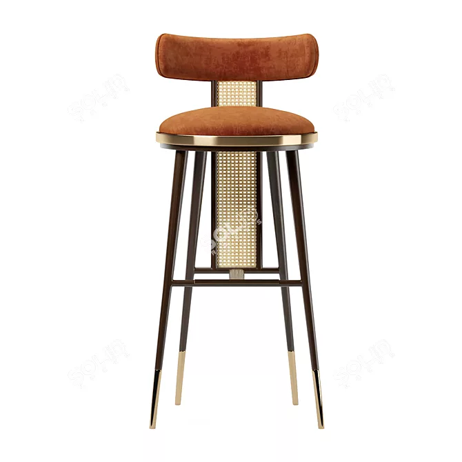 BLAKEY Bar Chair: Stylish and Comfortable 3D model image 2