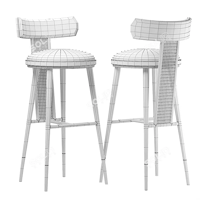 BLAKEY Bar Chair: Stylish and Comfortable 3D model image 5