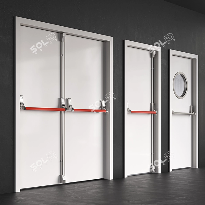 High-Tech Pivot Point Doors 3D model image 3