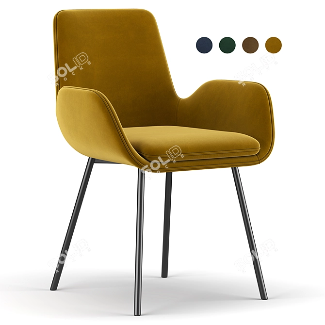 Sleek and Stylish PIKE Chair 3D model image 1
