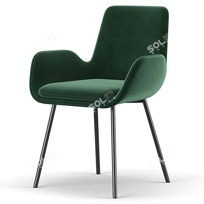 Sleek and Stylish PIKE Chair 3D model image 4