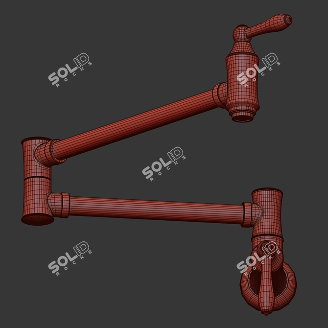 Delta Pot Filler: Convenient Wall Mount 3D model image 3