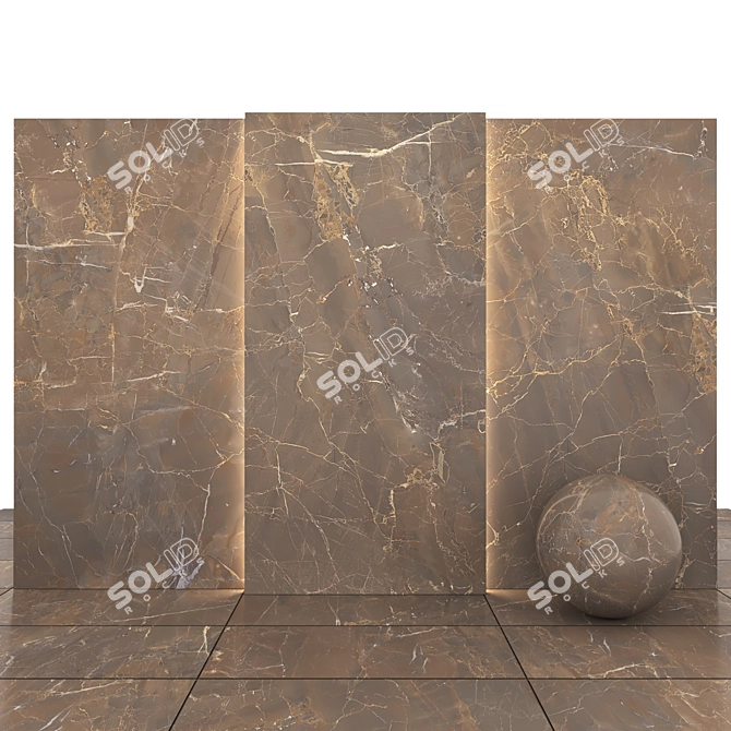 Sorrento Marble Collection: Stunning Textured Tiles 3D model image 1