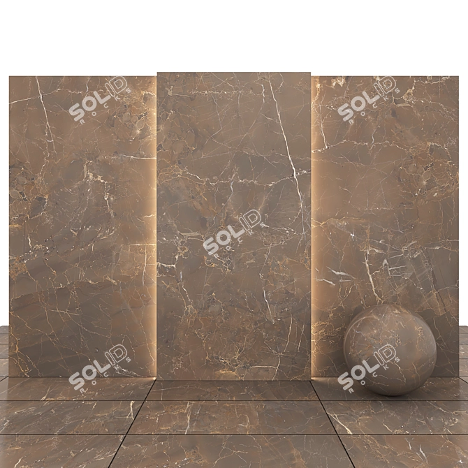 Sorrento Marble Collection: Stunning Textured Tiles 3D model image 2