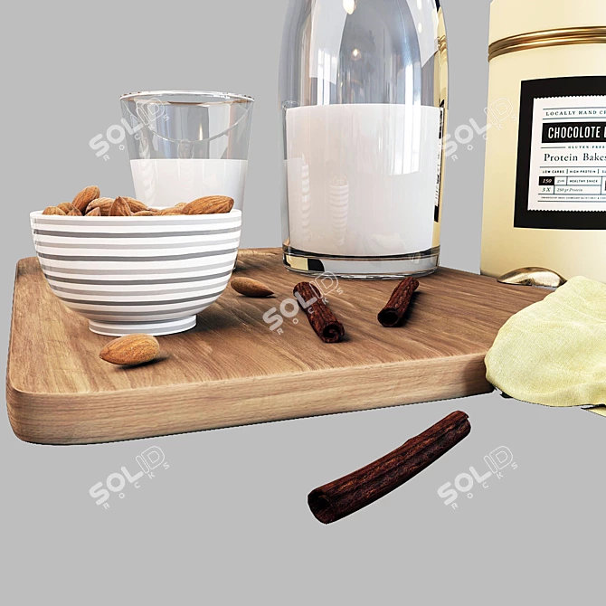 Modern Tableware Set 3D model image 2