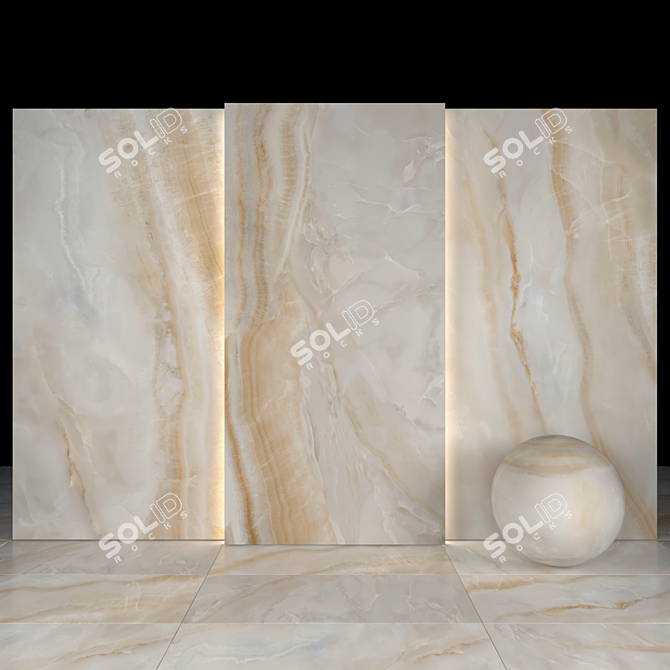 Luxury Allure Marble Tiles 3D model image 1