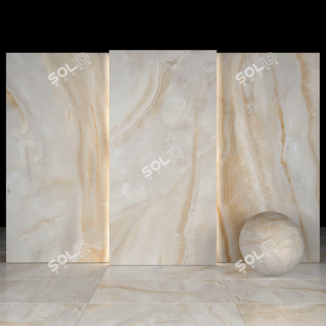 Luxury Allure Marble Tiles 3D model image 2