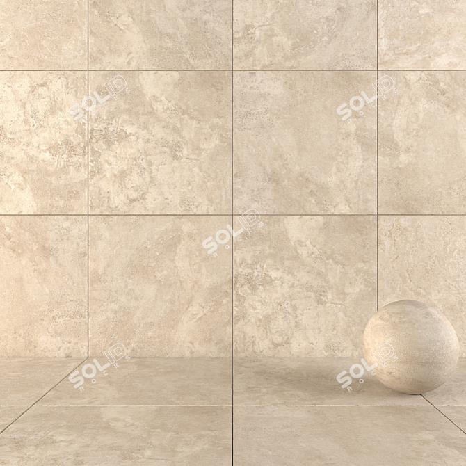 Flaviker Navona Honey Cross: Stunning 120x120 Wall & Floor Tile 3D model image 1