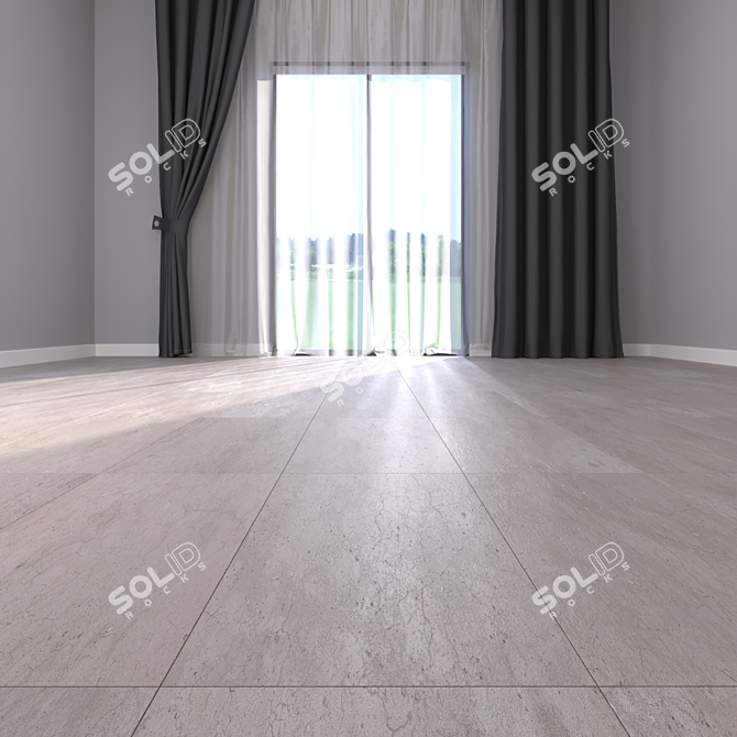 Hyper Grey Floor Tiles 3D model image 2