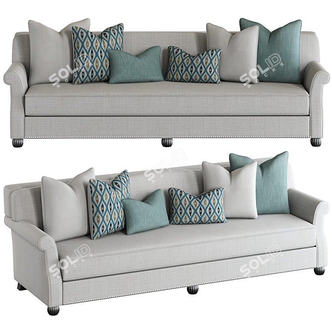 Luxurious Avery Boardman Sofa 3D model image 2