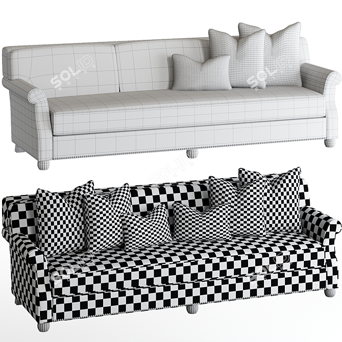 Luxurious Avery Boardman Sofa 3D model image 1