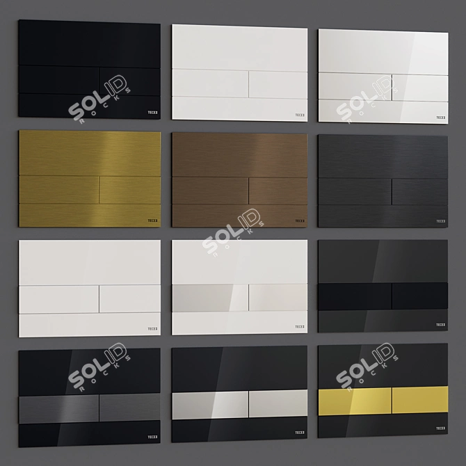 TECE Flush Plates Collection: Square, Glass, Solid, Now, Lux Mini, Loop 3D model image 2