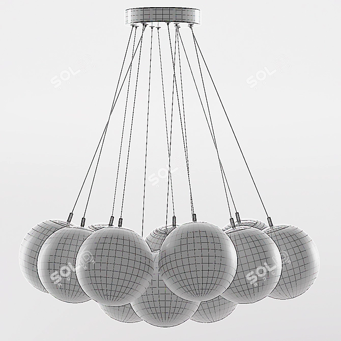Elegant Maybel Chandelier: Achieve stunning lighting 3D model image 3