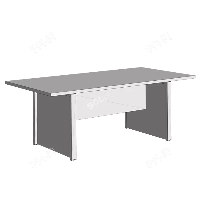 Sleek Negotiation Table for Flash Lux Collection. 3D model image 2