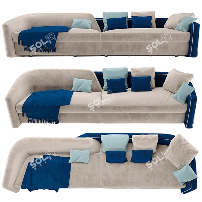 Modular STRATUM Sofa: Stylish and Comfortable 3D model image 2