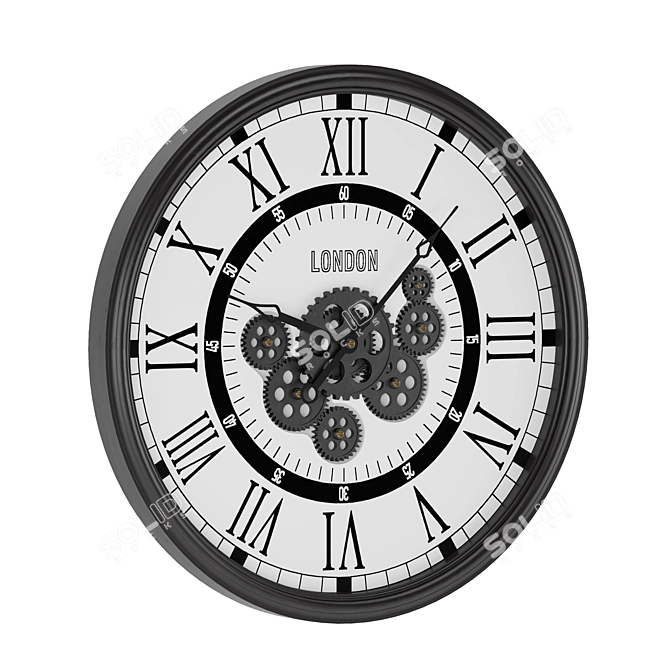 Sleek Modern Clock Design 3D model image 2