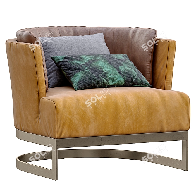Elegant CERVINO Armchair by Linteloo 3D model image 1