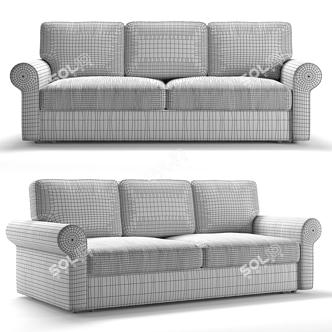 Elegant Tulon Sofa: Stylish and Spacious 3D model image 2