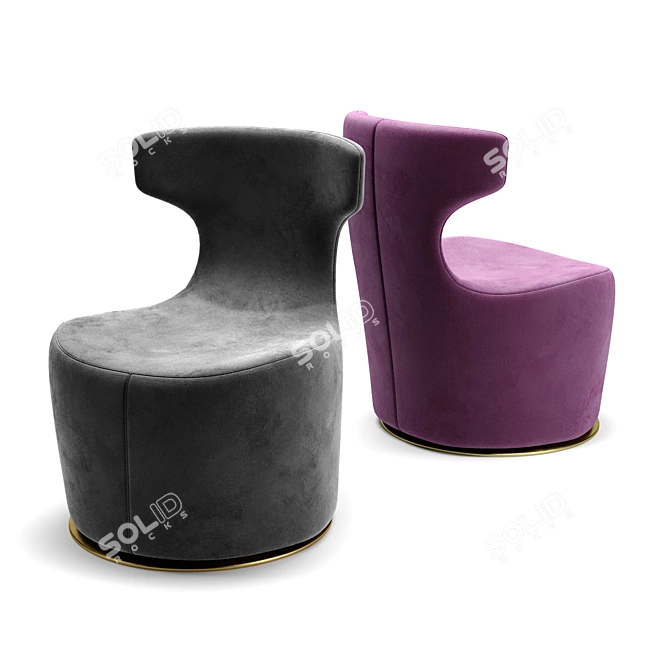 Elegant Papilio Armchair 3D model image 1