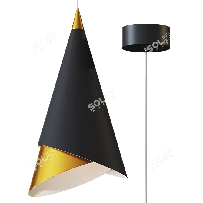 Battista LED Pendant: Bold Illumination for Open Spaces 3D model image 2