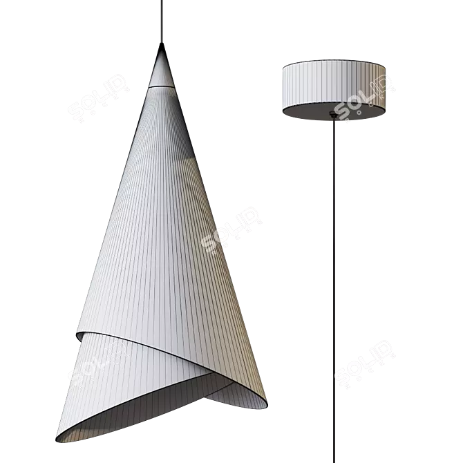 Battista LED Pendant: Bold Illumination for Open Spaces 3D model image 4