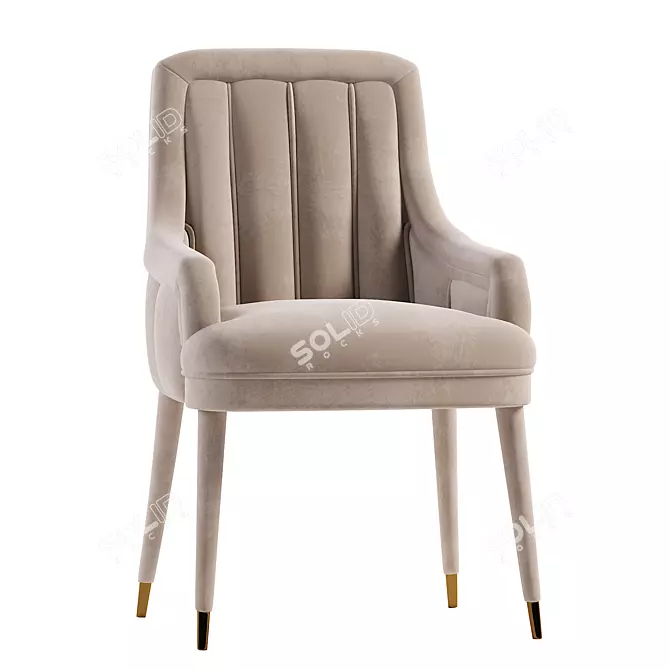 Modern Dining Chair: Sleek and Stylish 3D model image 1