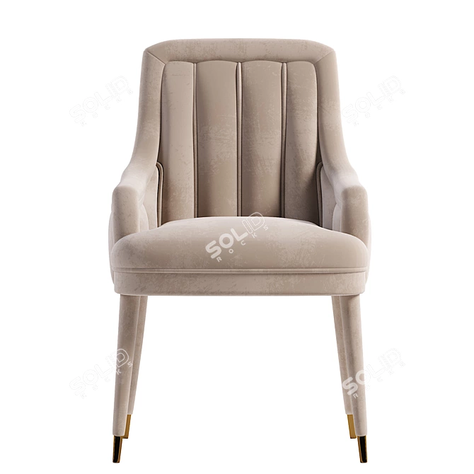 Modern Dining Chair: Sleek and Stylish 3D model image 2