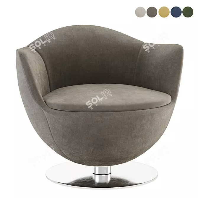 Dalia Lounge Chair: Modern Comfort 3D model image 1