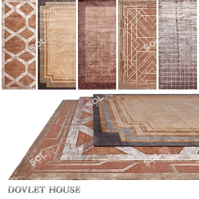 Luxurious Carpets Collection by DOVLET HOUSE 3D model image 1