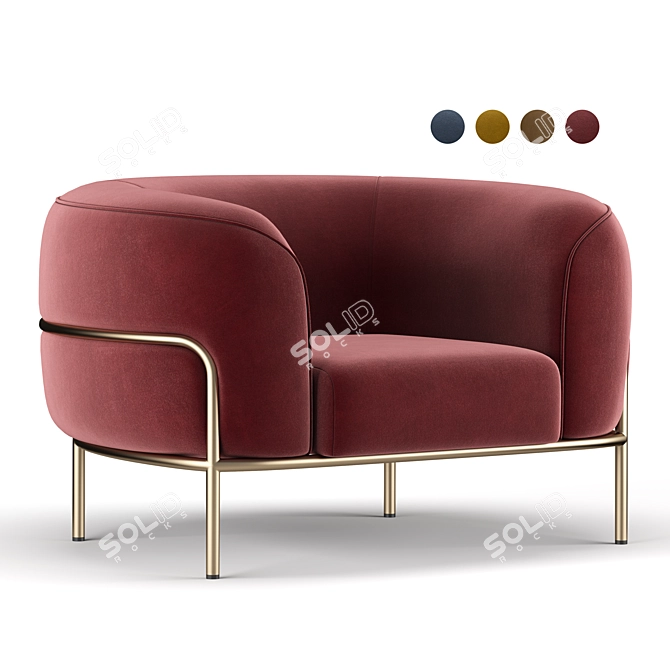 Elegant Sophie Armchair for Luxurious Comfort 3D model image 1