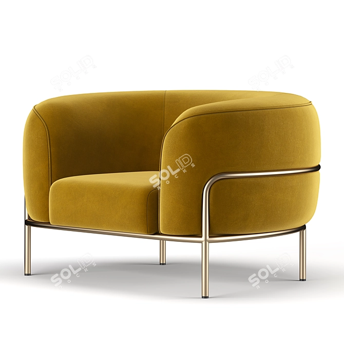 Elegant Sophie Armchair for Luxurious Comfort 3D model image 4