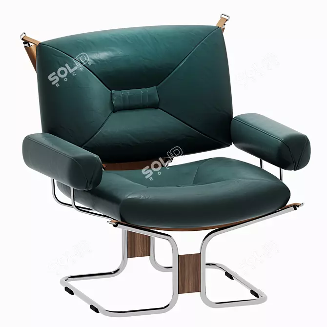 Tobolski Leather Lounger 3D model image 1