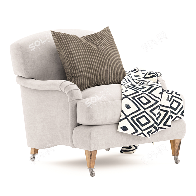 Relaxation Station: Luxury Lounge Armchair 3D model image 1