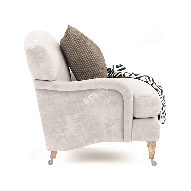 Relaxation Station: Luxury Lounge Armchair 3D model image 3