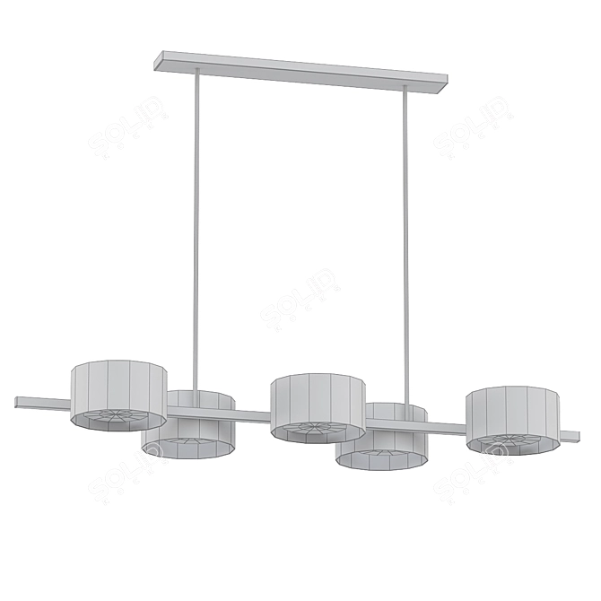 Modern LED Ceiling Light, Copper Finish 3D model image 2
