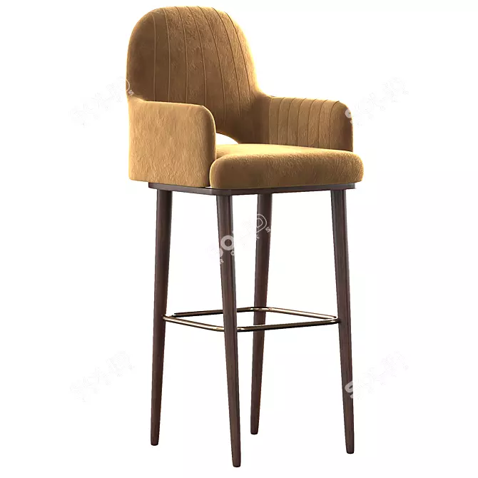 Modern Bar Chair: Sleek Design & Advanced Features 3D model image 1