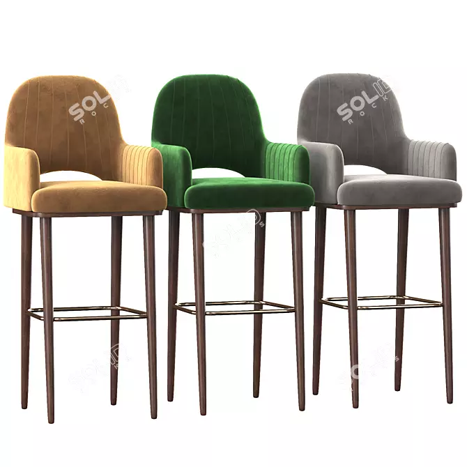 Modern Bar Chair: Sleek Design & Advanced Features 3D model image 3