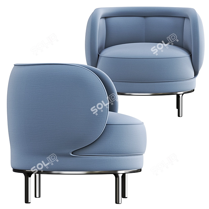 Modern Comfort: Wittmann VUELTA 80 Armchair 3D model image 2