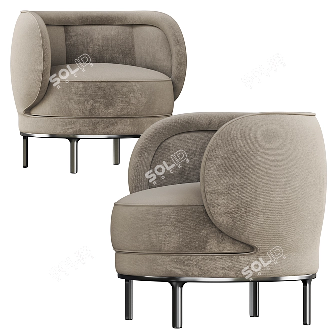 Modern Comfort: Wittmann VUELTA 80 Armchair 3D model image 4