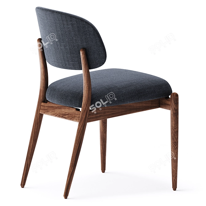 Stellar Works Slow Side Chair: Modern Elegance 3D model image 2