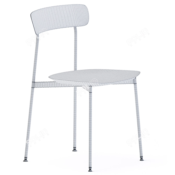 Elegant Crawford Dining Chair 3D model image 3