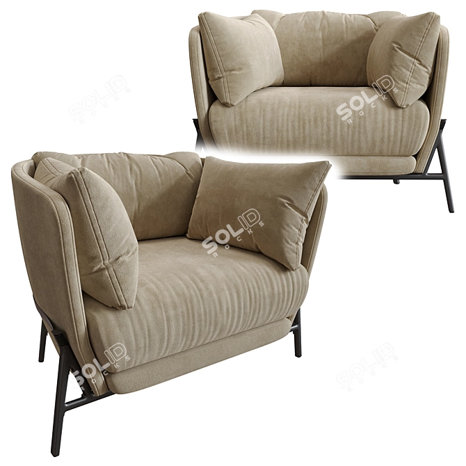 ErgoChic Cradle Armchair 3D model image 1