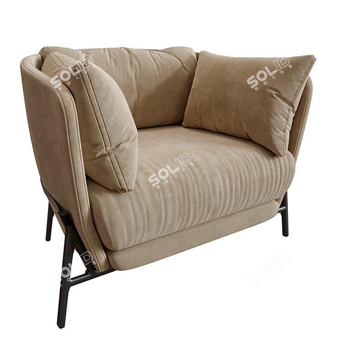 ErgoChic Cradle Armchair 3D model image 4