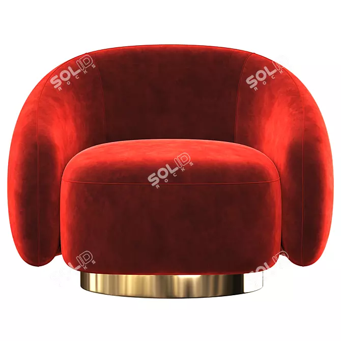 Brice Swivel Chair: Modern Design and Ultimate Comfort 3D model image 1