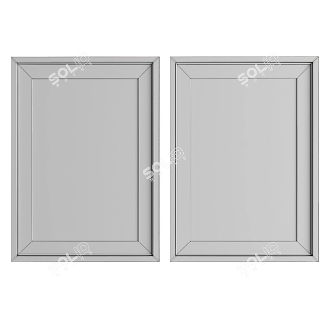 Sleek Art Frames, 2 Wood &  Metal Options 3D model image 5