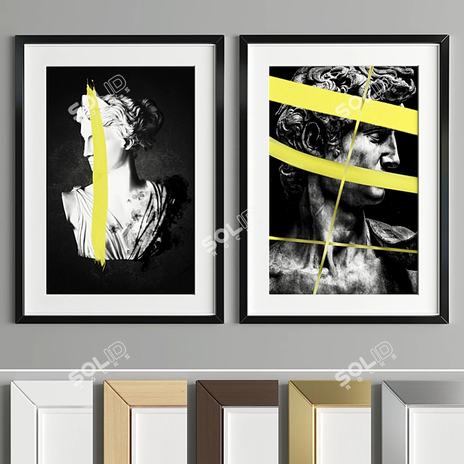 Elegant Art Frame: A101 3D model image 3